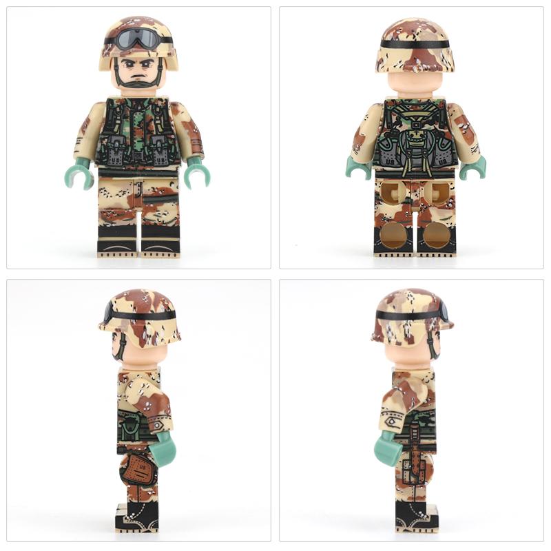 Солдаты спецназа США, оружие спецназа, оружие, четырехсторонняя печать, строительные блоки, комплект, наборы кирпичей, классическая модель, детские игрушки