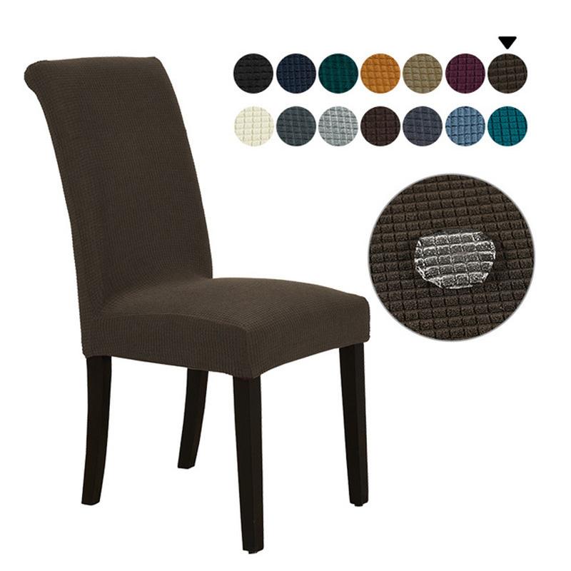 Водонепроницаемый эластичный жаккардовый чехол на стул для столовой, чехлы на стулья для кухни, свадьбы, отеля, банкета, защитное сиденье