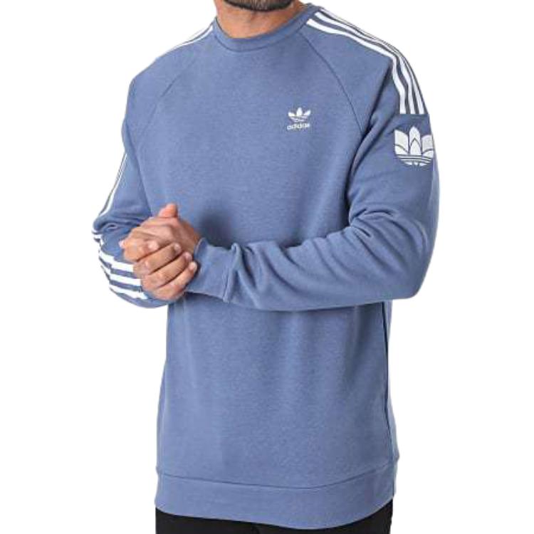 adidas Спортивная толстовка с круглым вырезом, мужская толстовка темно-синего цвета GN3556