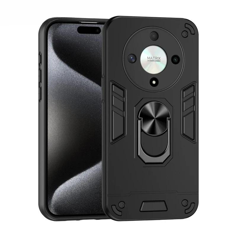 Чехол военного класса для Honor Magic8 Lite Magic 8 Pro X9d 5G Защитная крышка Ударопрочный держатель-кольцо Fundas Coque