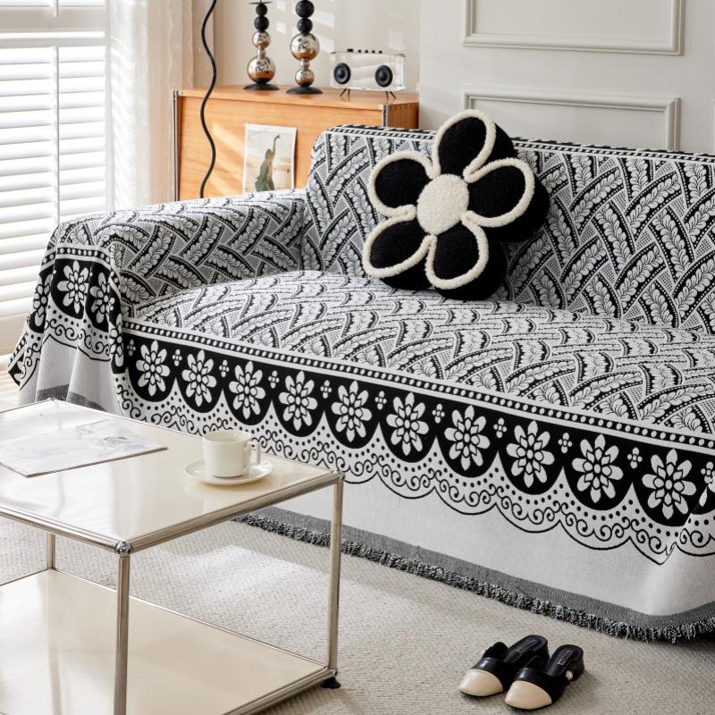 Чехол на диван с мультяшным рисунком с кисточкой, двойного назначения, одеяла, плед, коврик для пикника, универсальный декоративный