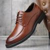 High End Brand Men's Genuine Leather Shoes Lace Up Business Dress Shoes Groom's Wedding Shoes Men's Casual Shoes Free Delivery