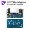 Регулируемый понижающий модуль DC 10-75V 20A MPPT для солнечной зарядки, модуль постоянного напряжения и постоянного тока с дисплеем