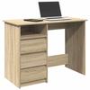 VidaXL Desk Sonoma Oak 102x50x75 Cm Engineered Wood, Computer Desk, Standing Desk, Desk with Storage, Desk 860465