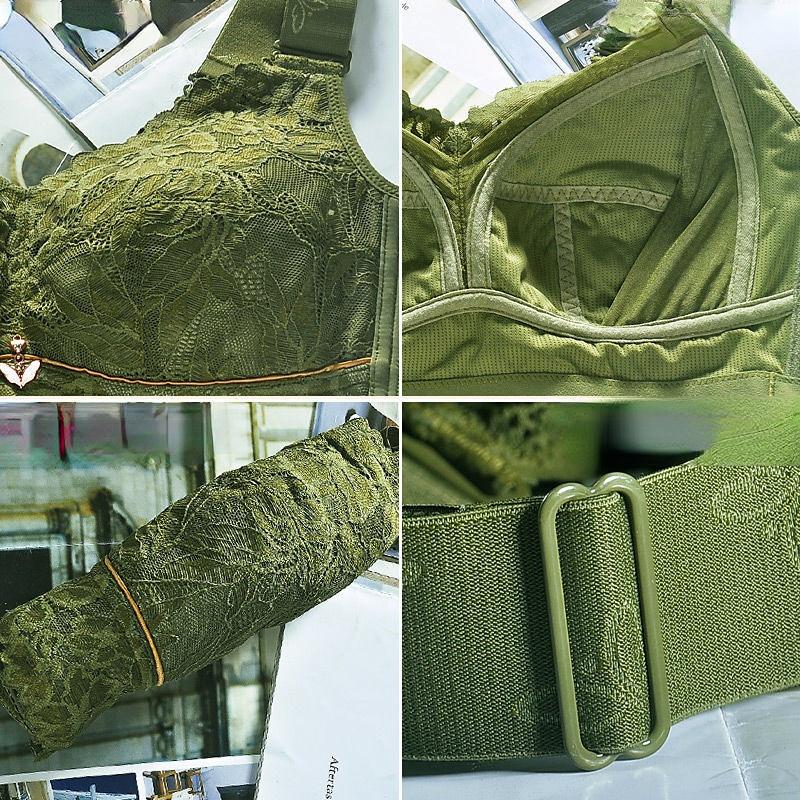 Женское нижнее белье, тонкий бюстгальтер с боковой втяжкой и сбором молока, регулируемый тип