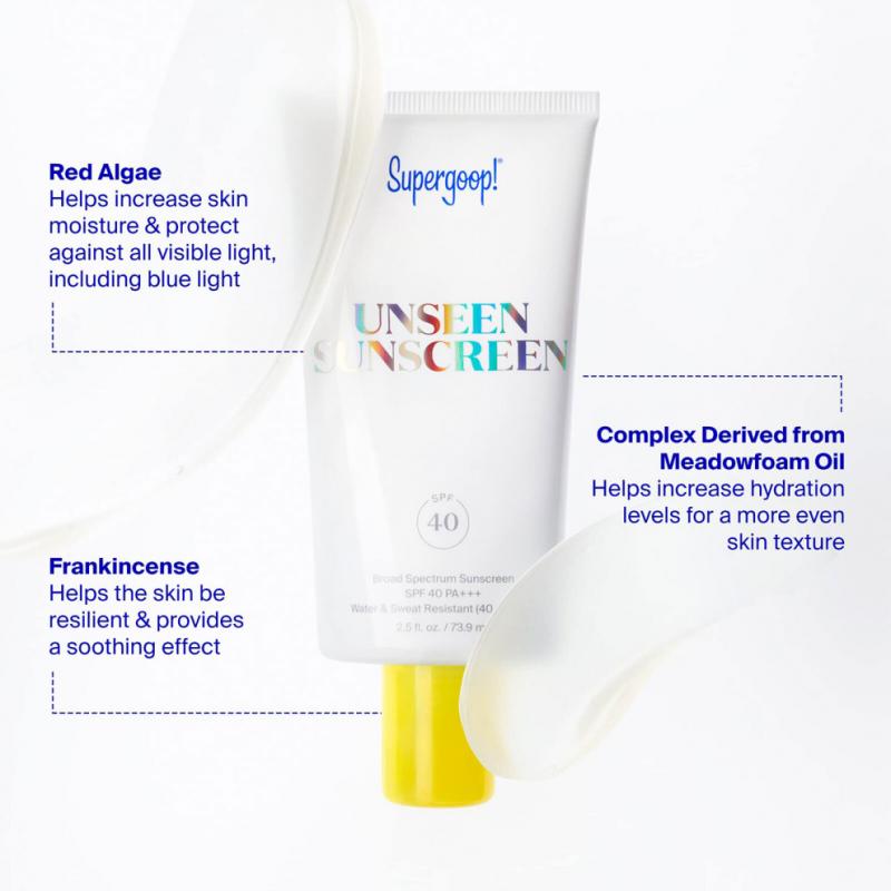 Supergoop ! Unseen Sunscreen - SPF 40 - 1.7 fl oz - Écran solaire à large spectre pour le visage
