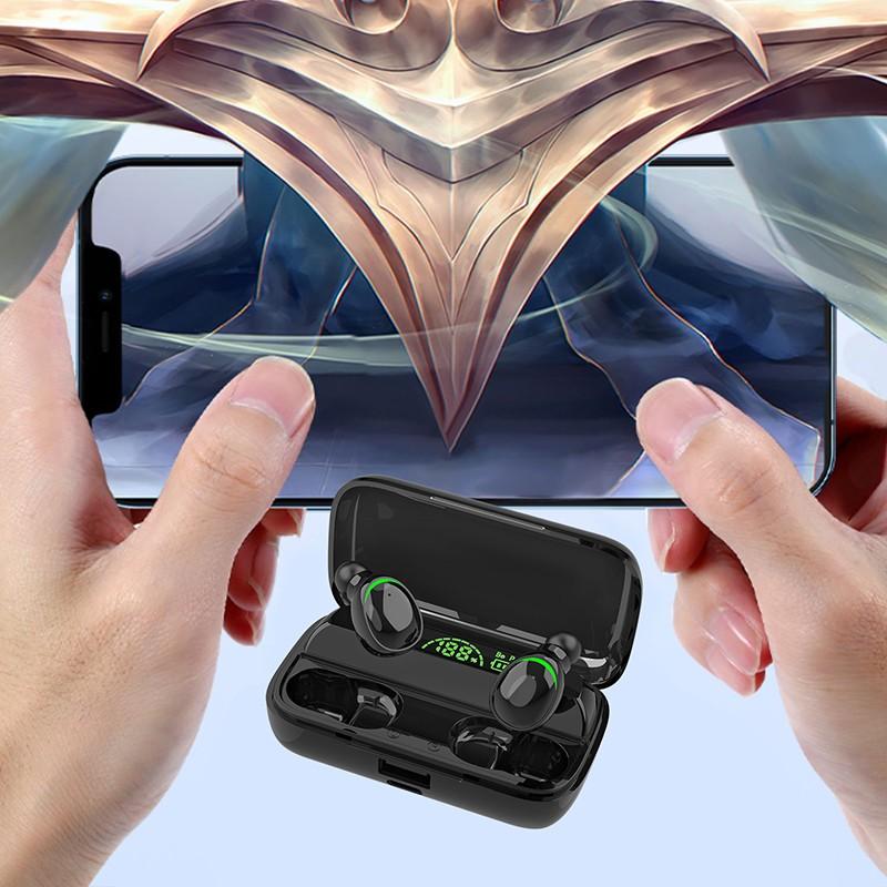 Новые беспроводные наушники Bluetooth V5.3 TWS Беспроводные наушники со светодиодным дисплеем и аккумулятором емкостью 1200 мАч, гарнитура с микрофоном