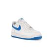 Nike Air Force 1 07 белые фото синие мужские кроссовки FJ4146-103