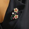 Brooch Pin Sparkling Rhinestones Inlaid Fine Craftsmanship Collar Pin Cardigan Hat Bag Clothing Decoration