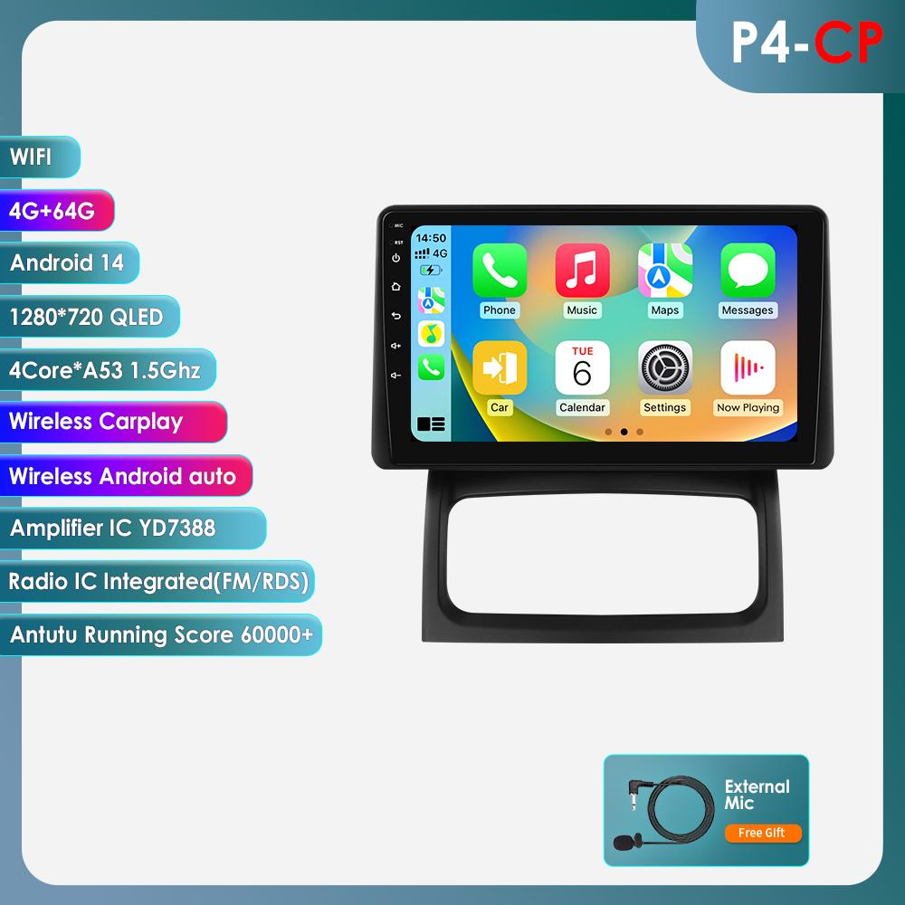 Интеллектуальная мультимедиа для автомобиля Renault Clio 2 2000-2012 Автомагнитола Carplay Android Auto 4G DSP 2Din GPS-навигация на процессоре Snapdragon