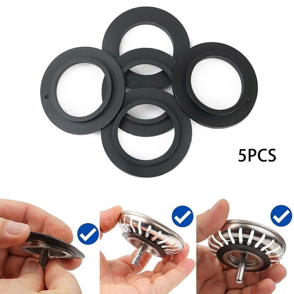 5Pcs Rubber Seal Basket Strainer Plug Gasket Franke Fitting Sink Drainer Kitchen Sink Part