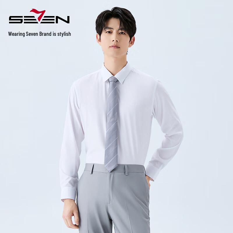 Septwolves Men's Modal Blend Business Long-Sleeve Shirt