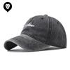 Бейсболка Four Seasons High Quality Washed Korean Edition с персонализированным алфавитом, черная большая вышитая кепка от солнца