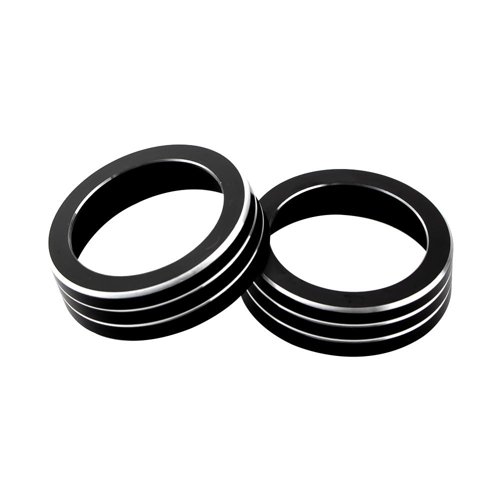 2Pcs/Set Replacement AC Climate Control Ring Knob Trim Cover for Honda Civic 2016 - 2019 Aluminum Car Decor Car Accessories