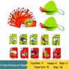 Frog Tongue Tabletop Game: Blow-up Chameleon Lizard Mask for Parent-Child Play
