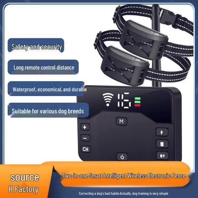 Уличный электронный забор для собак и пульт для дрессировки: Шоковый ошейник и устройство против лая для крупных собак