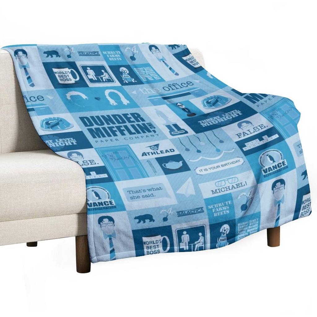 The Office Throw Blanket bed plaid Sofa Quilt Bed covers christmas gifts Blankets