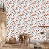 Forest Animals and Plants Wallpaper White and Light Gray 50x1000