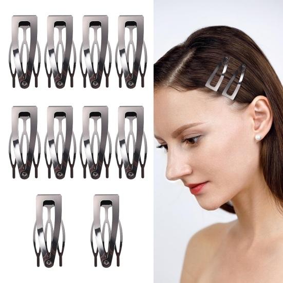 10Pcs Double Grip Hair Clips Women Metal Snap Hair Barrettes Retro Small Hair Pins Headdress Hair Accessories