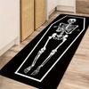 1pc Halloween Skeleton Coffin Non-Slip Rug, Machine Washable Floor Mat for Kitchen Dining Room Living Room Hallway Home Decor