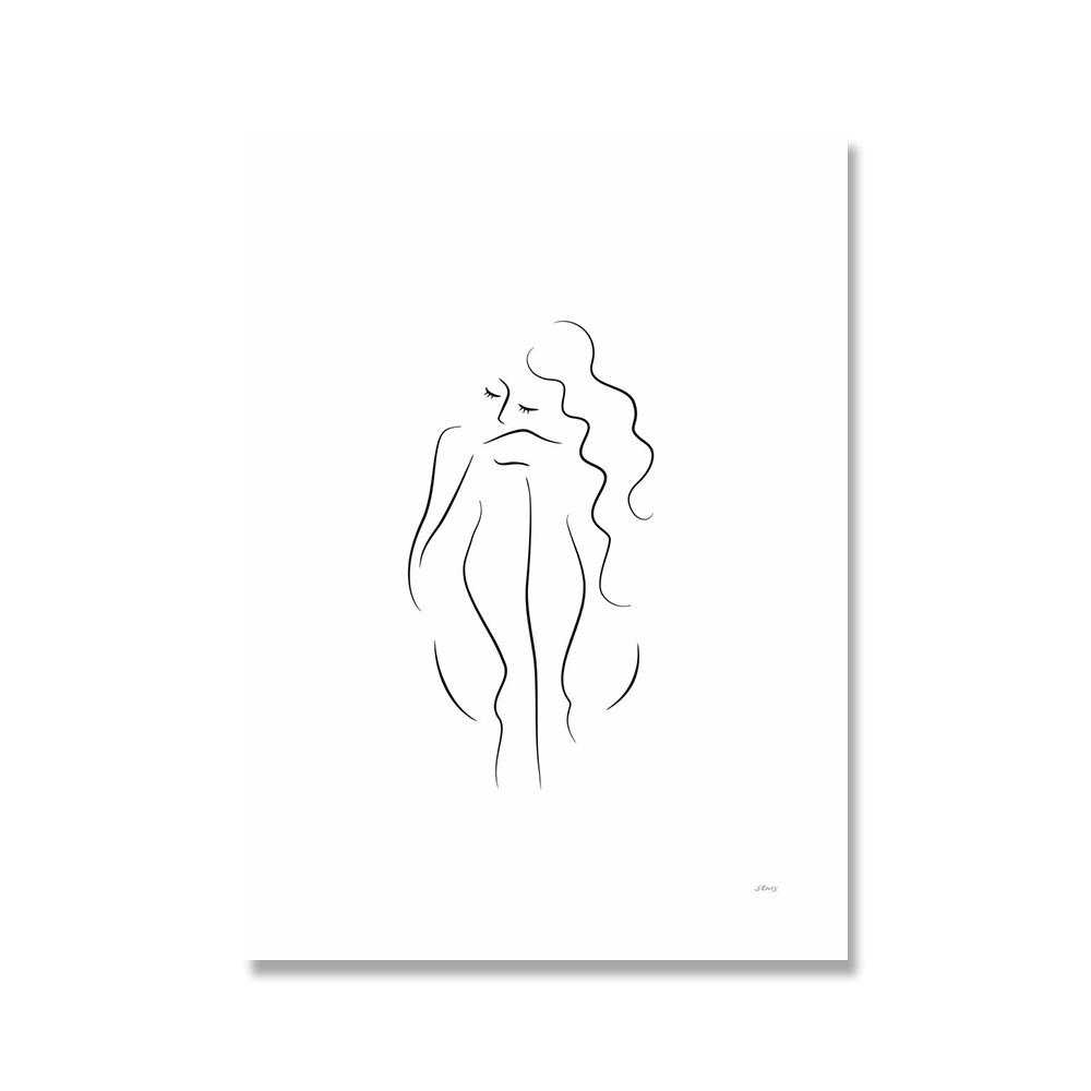 Принт пара настенное искусство холст живопись рисунок линией пара рука любовь поцелуй плакаты и принты скандинавские картины декор гостиная