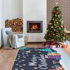 Christmas Concept Decorative Fine Machine Woven Cotton Non-Slip Base Washable Room Carpet