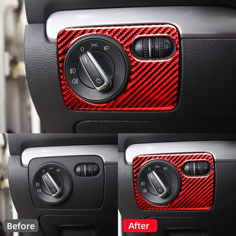 Для Volkswagen Golf 6 Gti R MK6 2008-2012 углеродное волокно интерьер авто переключатель фар панель рамка накладка наклейка автомобильные аксессуары