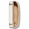 Tory Burch Charlie Silver Chain Velcro Closure Leather Shoulder Bag Women shoulder bag Cream 185828-251