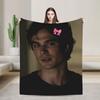 Damon Salvatore Flannel Blanket  Soft Durable Bedding Throws for Couch Bed Airplane Travel Novelty Bedspread Sofa Bed Cover