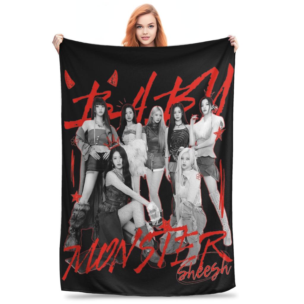 Babymonsters KPOP Фланелевое одеяло Потрясающие пледы для дома 200x150см Покрывала,