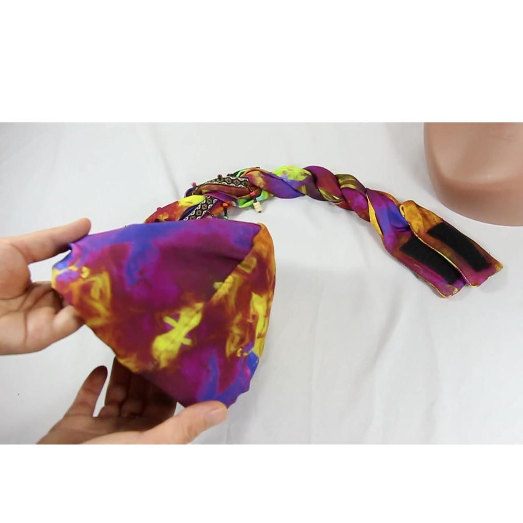 Красочная шапочка-платок с бусинами и наклейкой с колючими волосами, регулируемая шапочка-пуловер, шапочка с принтом, высокая эластичность