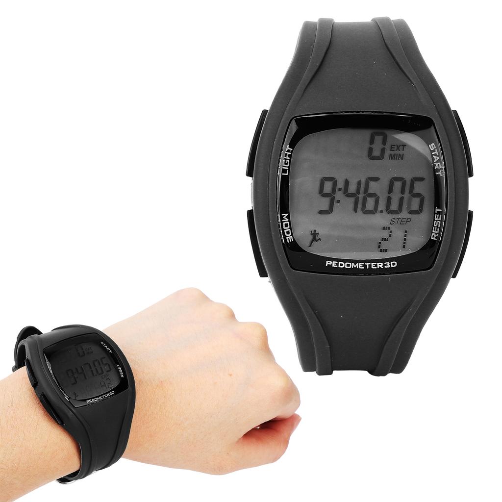 Multifunction Waterproof Intelligent Wrist Watch Sports Digital Step Counter WatchesBlack