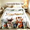 Family Friends Theme Custom Blanket Personalized Name & Text Customized Soft Warm Throw Blanket Home Decor