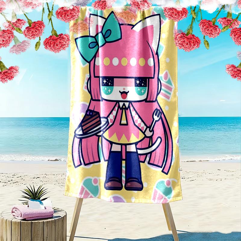 Custom Tiyoko 2D Flat Print Beach Towel, Large Soft Quick Dry Towel for Beach Camping SwimmingDSTJ0925349