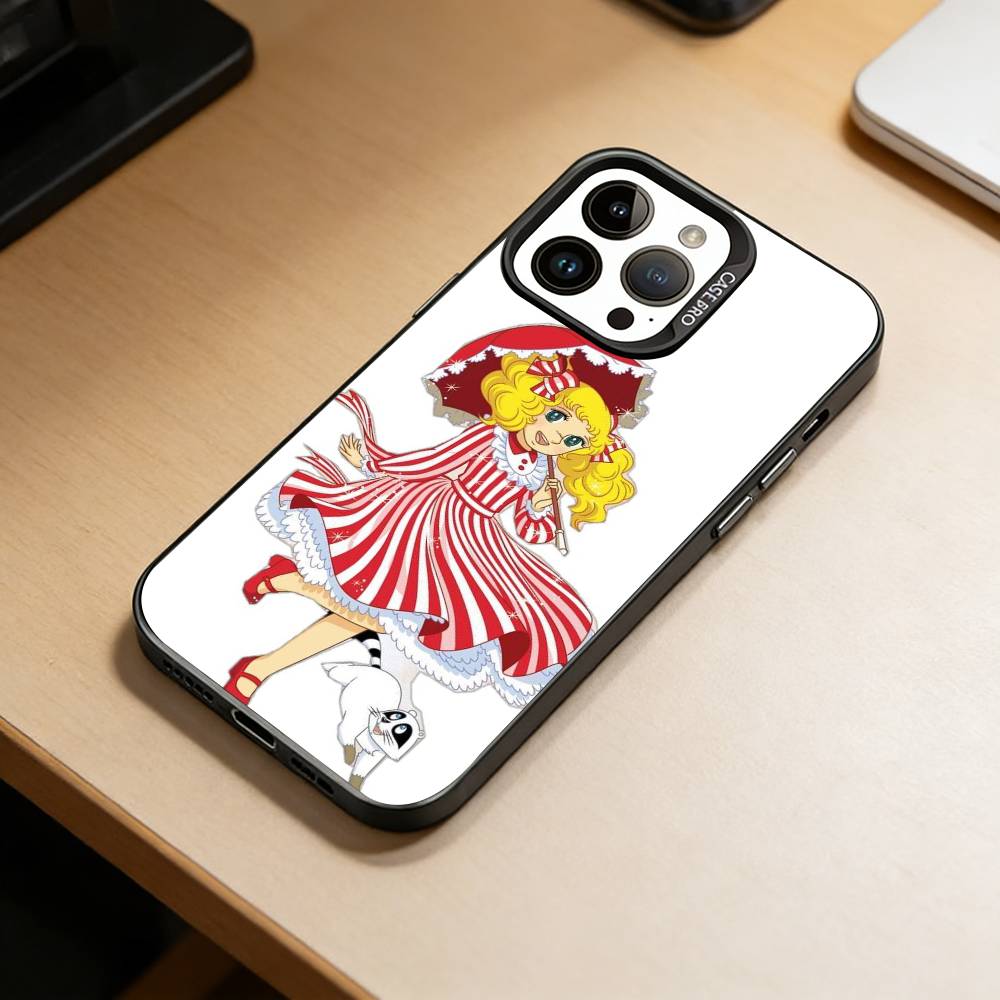 Чехол для телефона C-Candice Candy White Ardlay для iPhone 17,16,15,14,13,12,11 Plus,Pro Max,XS, Цветной Серебряный Покрытый Внутренний Чехол