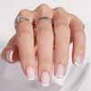 24 шт. Омбре розовые накладные ногти, клей на ногти, французский дизайн, акриловые искусственные ногти, градиентные накладные ногти для женщин
