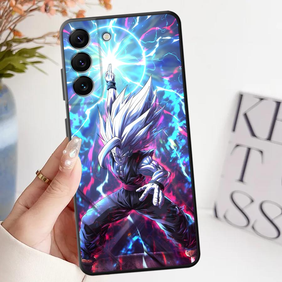 Чехол для Samsung Galaxy A51 A73 A22 A52 A41 A25 A71 A24 A55 A26 A72 A35 A23 A53 A36 A32 Черный Мягкая Накладка на Телефон Dragon Ball Son
