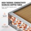 VEVOR 20"x 20"/50.8 x 50.8 cm Heat Exchanger Water to Air 3-Row 3/8"/ 1 cm Copper Ports 242 Fins