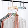 Multi-function 9 Holes Sliding Hanger Anti-wind Homehold Plain Clothes Storage Sliding Clothes Rack