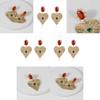 Elegant Heart-shaped Earrings For Women 2021 Trendy Alloy Plated Design