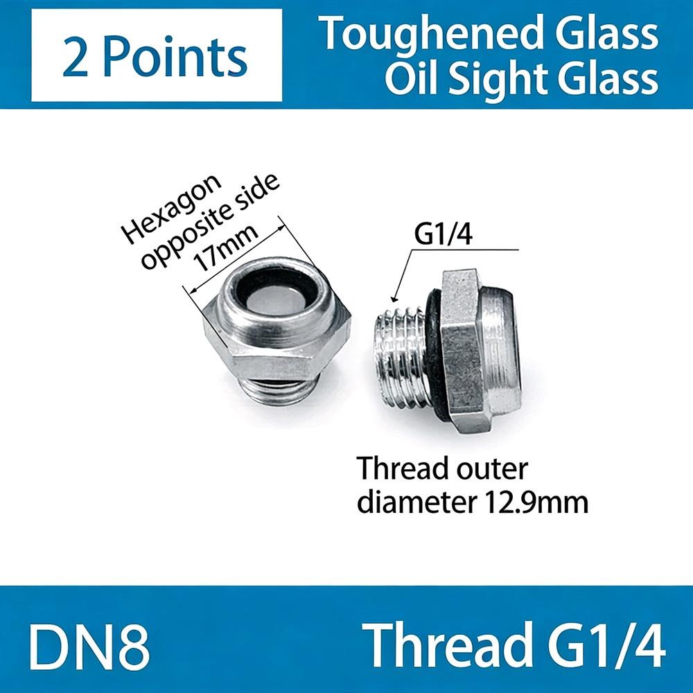 1 шт. G1/4 G3/8 G1/2 G3/4 Масляное смотровое окно Наружная резьба G1 G1-1/4 G1-1/2 BSP NPT Смотровое стекло уровня масла Закаленное стекло Алюминий