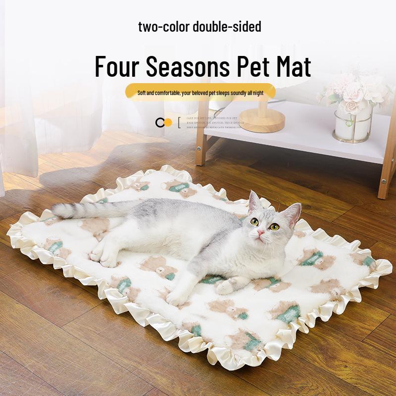 Уютное одеяло для питомца: Теплый, утолщенный спальный коврик для собак и кошек - Идеально подходит для осени и зимы