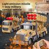 New 1/24 2.4G Rc Truck Radio Controlled Car 10 Channel Military Missile Vehicle Model Rocket Launcher with Launch Function Toys Boy Gift