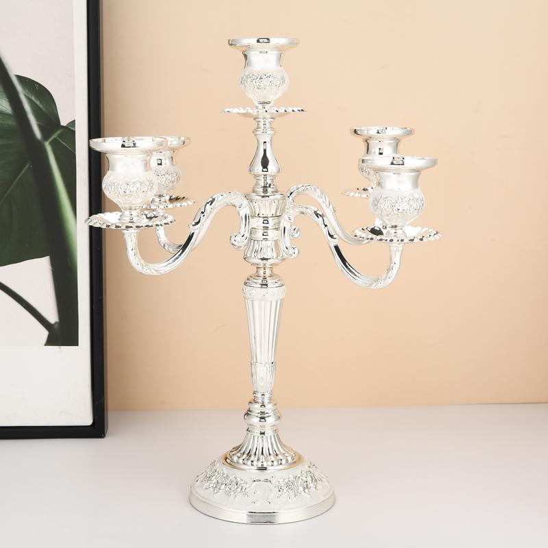 European Candle Holder Decoration for Home Use, Hotel bar Desktop Decoration, Metal Candle Stand, Candlelight Dinner Decoration