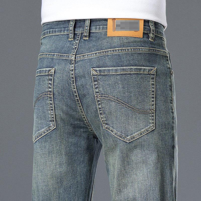 Джинсы Ledex Мужские Весенние Эластичные Прямые Зауженные Свободные Business Casual Джинсовые Брюки Модные