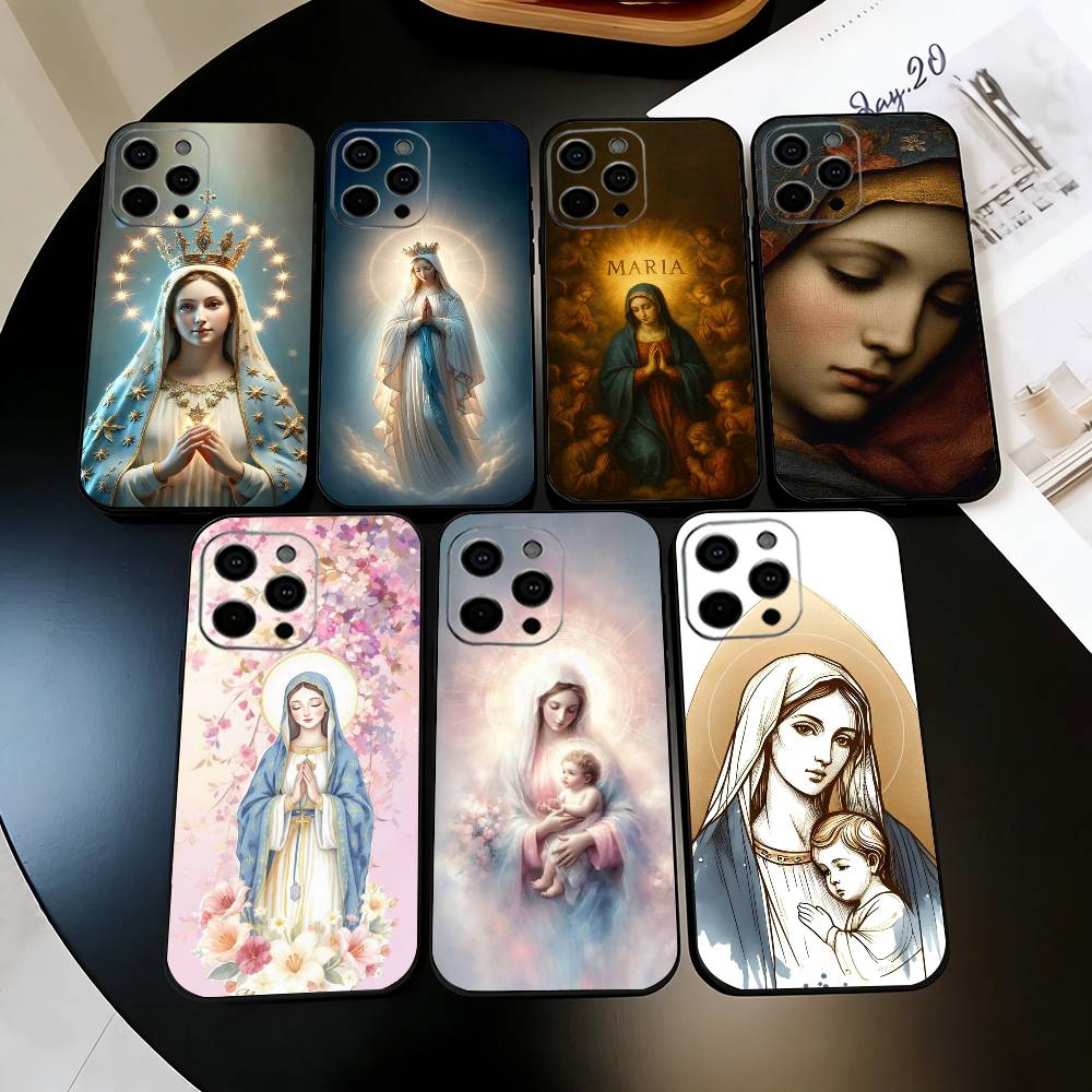 Чехол для телефона Kind B-Blessed V-Virgin M-Mary Силиконовый Мягкий Для IPhone 17 16 15 14 13 12 11 X XR Plus Pro Max Plus