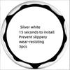 Carbon Fiber Steering Wheel Cover with Inner Ring, Anti-slip, Unisex, Segmented, for Car Interior Accessories