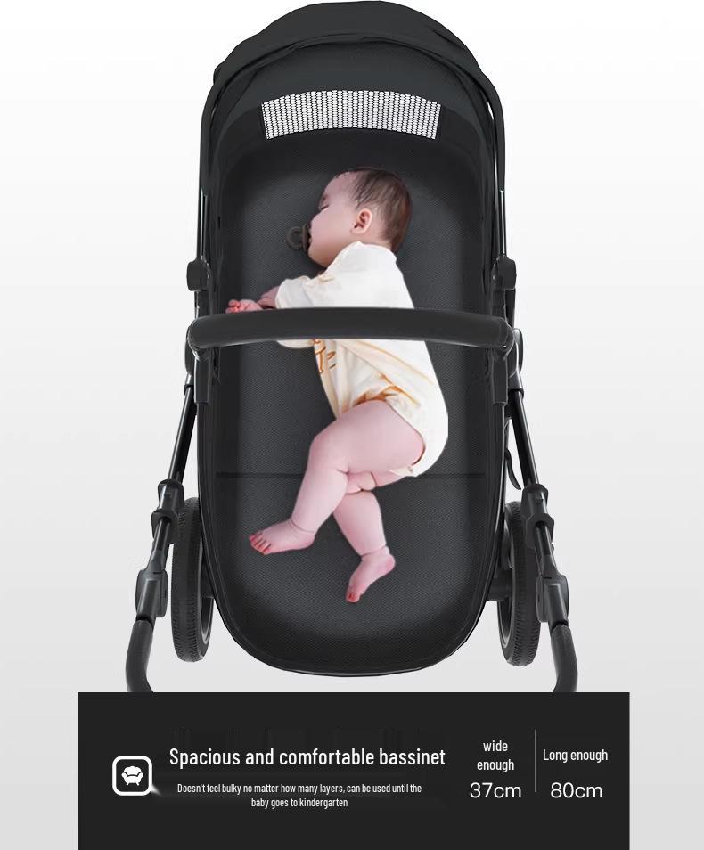 Легкая детская коляска двойного назначения: Высокая проходимость, Трансформируемая, Складная, и Двусторонняя.