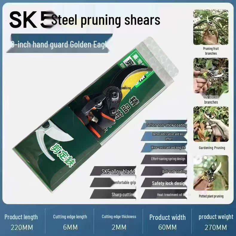 Сверхпрочные большие секаторы для толстых веток и фруктовых деревьев - Сверхпрочная, экономящая силы конструкция для садоводства и бытового использования