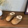 Youth style shoes Kids Warm Lined Lace-Up Ankle Boots Boys Girls Soft Sole Winter Snow In Coffee Camel
